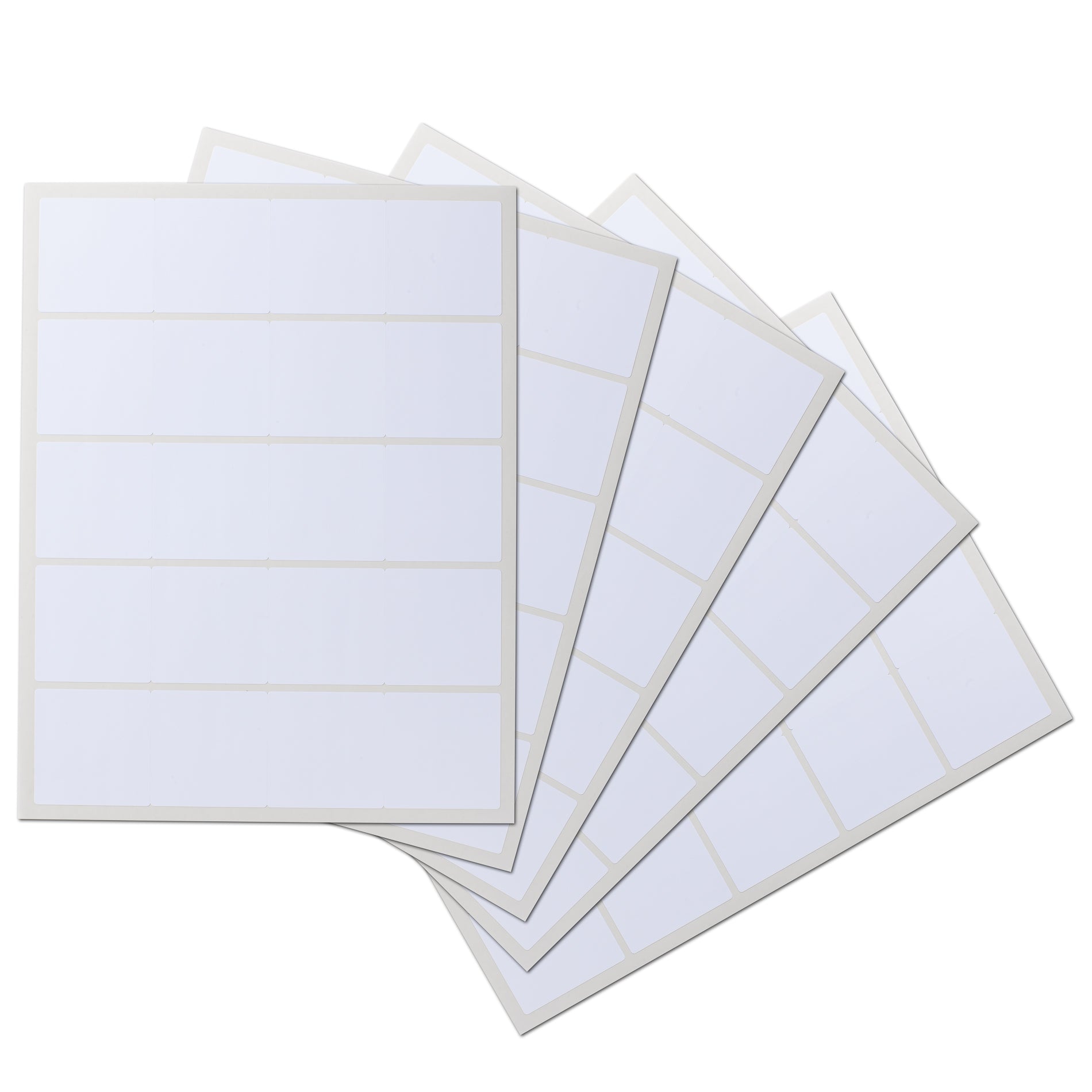 2x1 Oval Waterproof Labels, Blank, White